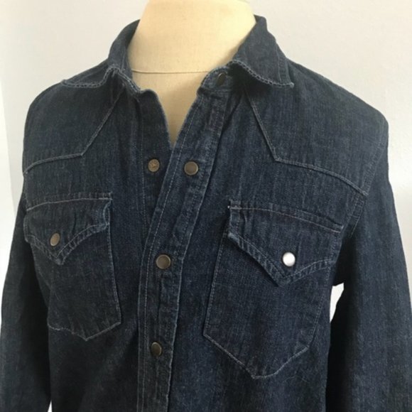 Madewell Shirt - Dark Denim Button Down Size S - Picture 5 of 8
